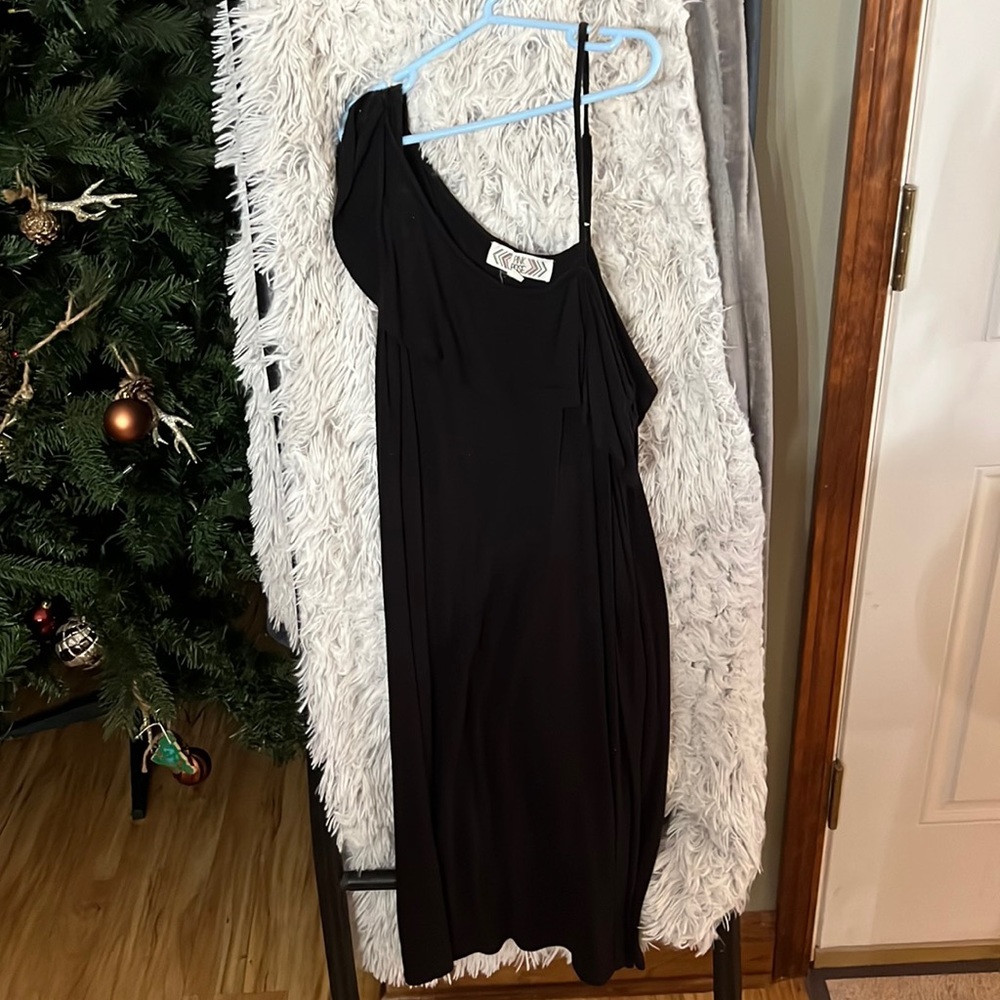 Dress one shoulder sleeve one shoulder tank strap
